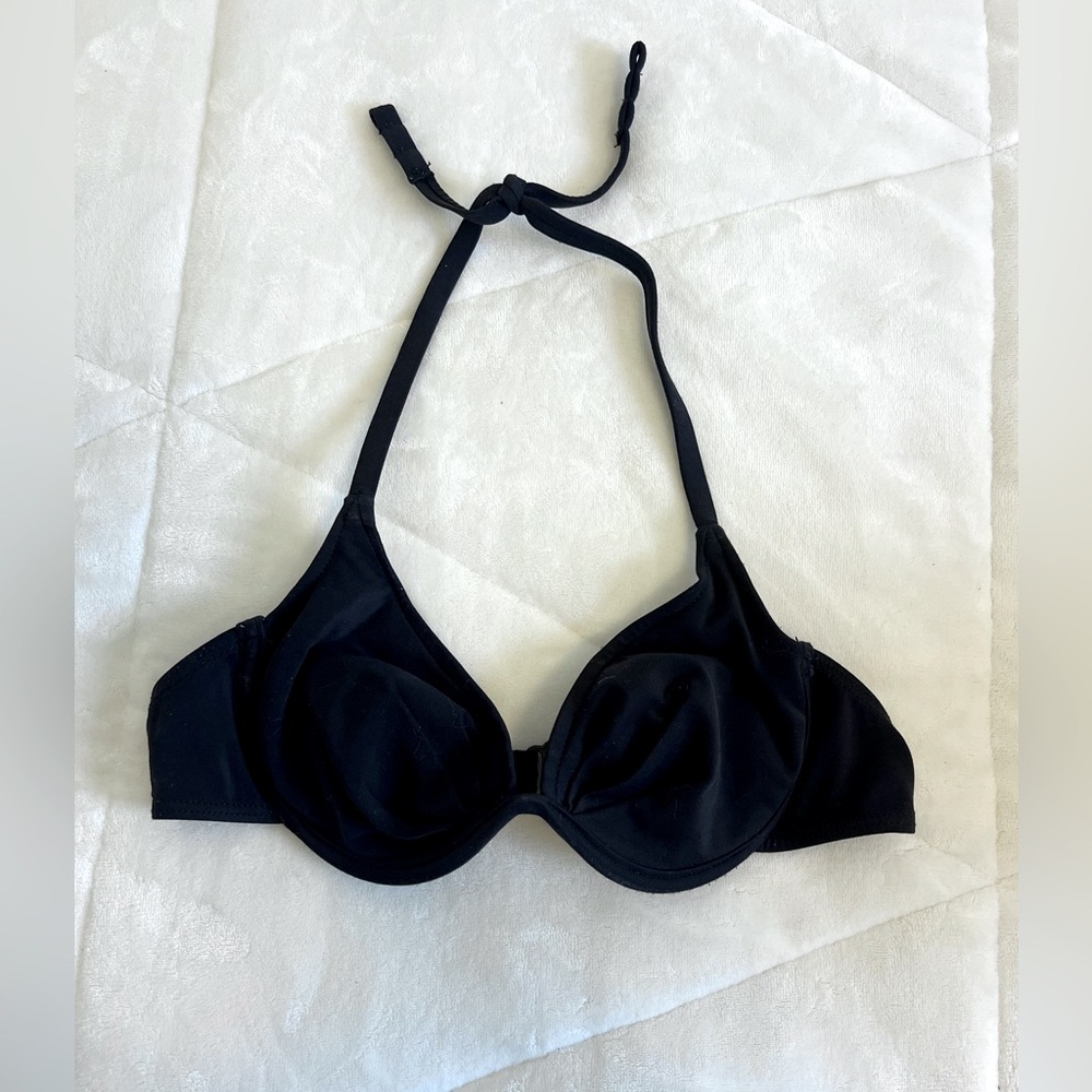 Sunset separates black bikini top